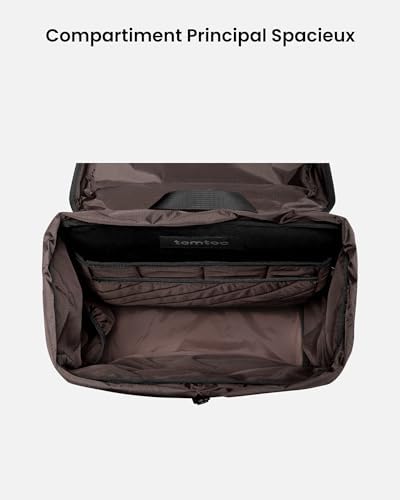 tomtoc VintPack Sac à dos pour Laptop, 22 Litres Sacs à dos pour Voyages, Travel, Loisirs, Jours, Outdoor, Vintage Imperméable Femmes Hommes Sacs à dos Convient à l'ordinateur portable 15,6 Pouces – Image 4
