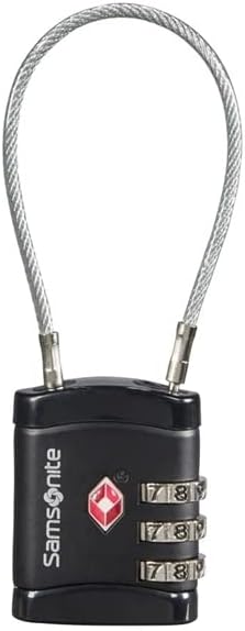Samsonite Global Travel Accessories - Trois cadrans Cable Tsa Câble Château, 10 cm, 1 litre, noir – Image 3