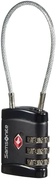 Samsonite Global Travel Accessories - Trois cadrans Cable Tsa Câble Château, 10 cm, 1 litre, noir – Image 2