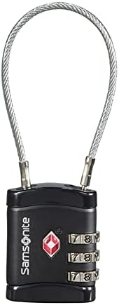 Samsonite Global Travel Accessories - Trois cadrans Cable Tsa Câble Château, 10 cm, 1 litre, noir