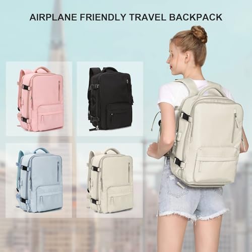 SZLX Sac a Dos Voyage Cabine Avion Bagage Cabine 40x20x25 pour Ryanair Sac Valise Cabine Ryanair 40x20x25 Femme Bagage à Main sous Le Siège Sac à Dos Homme pour Ordinateur Portable 14 Pouces – Image 3