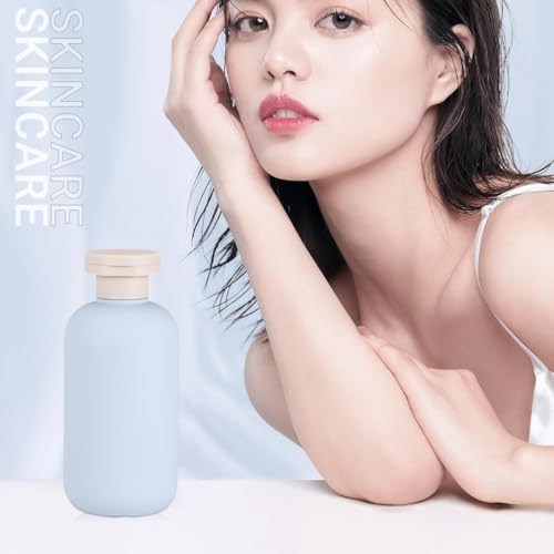 Lot de 4 Flacons Souples de Voyage 200ml,Bouteilles en Plastique Rechargeables avec Bouchon à Rabat,Étanches Pliable et Portables pour Shampooing, Lotion, Crèmes,Parfait pour Voyage(bleu et vert) – Image 4