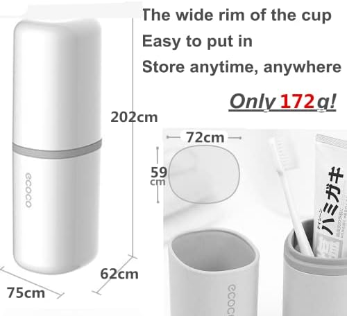 Meiyijia Ensemble de gobelets à Eau de Voyage, Porte-Brosse à Dents et Dentifrice, Convient pour Le Camping, Les Voyages, Les Voyages d'affaires, Rose – Image 5