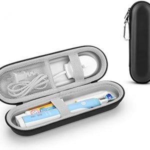 PhD Keisi Étui de Voyage à Dents Électrique pour Marron Oral B pour Oral-B Pro pour Sonicare Electric Toothbrush avec Accessoires de Rangement, Étui de Voyage Rigide Portable (Argent Noir)