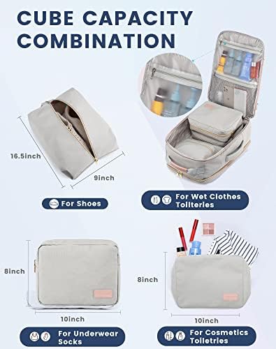 LOVEVOOK Sac à Dos de Voyage Femme, Sac a Dos Voyage Cabine Avion Bagage Backpack Travel Ryanair, Imperméable Sac Ordinateur Portable Sac a Dos Valise de Randonnée Affaires Travail – Image 5