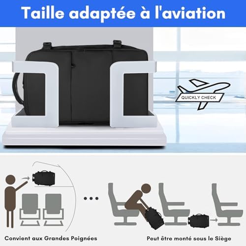 Taygeer Sac a Dos Voyage Cabine Avion, Bagage à Main 45x36x20 Easyjet, Sac à Dos pour Ordinateur Portable 15.6 pouces USB Charging Port, Sac a Dos Voyage Femme Homme Collège Affaire Scolaire, Noir – Image 2