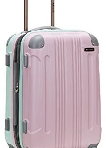 Valise rigide extensible Rockland London avec roulettes pivotantes, multicolore, cabine 20 pouces