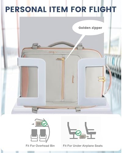 LOVEVOOK Sac à Dos de Voyage Femme, Sac a Dos Voyage Cabine Avion Bagage Backpack Travel Ryanair, Imperméable Sac Ordinateur Portable Sac a Dos Valise de Randonnée Affaires Travail – Image 2