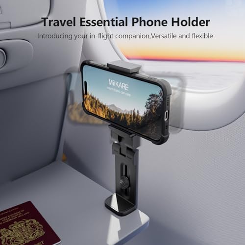 MiiKARE Support Universel pour Téléphone Portable Réglable en C avec Support en Caoutchouc Durable Rotatif à 360° pour Téléphone Portable, Prise en Main Sécurisée sur Bureau, Lit, Voyage – Image 2