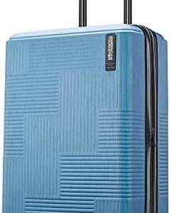 Valise rigide extensible American Tourister Stratum XLT avec roulettes pivotantes, épicéa bleu, cabine 21 pouces