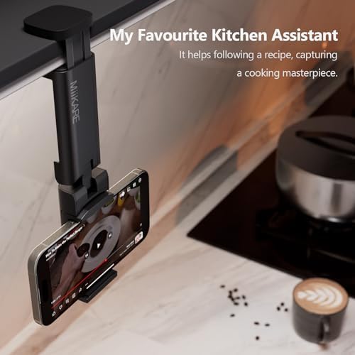 MiiKARE Support Universel pour Téléphone Portable Réglable en C avec Support en Caoutchouc Durable Rotatif à 360° pour Téléphone Portable, Prise en Main Sécurisée sur Bureau, Lit, Voyage – Image 5