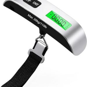 Blendura Pèse Bagage Electronique, Balance Portable Pese Valise de Voyage, Fonction Mesure de Température, Fonction Tare MAX 50 kg/ 110lb pour Voyage