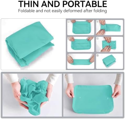 Shadcoler Organisateur Valise, Lot de 8 Organisateur de Voyage, Rangement Valise Organisateur, Packing Cubes, Organiseurs de Bagage Imperméable per Vêtements, Chaussures et Cosmétiques (Pale Blue) – Image 6