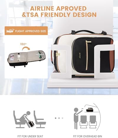 LOVEVOOK Sac à Dos Voyage Sac Cabine Avion Bagages Valise Easyjet Ryanair 45x36x20 Sac à Dos Femme Homme Étanche Sac à Dos Pour Ordinateur Portable Sac Porté Dos Backpack pour Travail École Loisir – Image 4