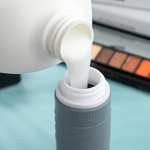 Gemice Flacons de Voyage en Silicone 90 ml, 4 Pack Flacons de Voyage à Remplir, Etanches, Flacons Cosmétiques à Remplir de Voyage, Récipient, Sans BPA, Approuvé par la FDA, Pour Remplir de Lotion – Image 3