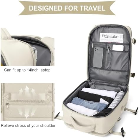 SZLX Sac a Dos Voyage Cabine Avion Bagage Cabine 40x20x25 pour Ryanair Sac Valise Cabine Ryanair 40x20x25 Femme Bagage à Main sous Le Siège Sac à Dos Homme pour Ordinateur Portable 14 Pouces – Image 6