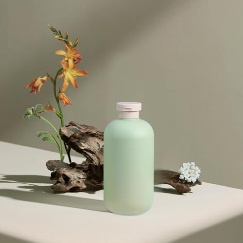 Lot de 4 Flacons Souples de Voyage 200ml,Bouteilles en Plastique Rechargeables avec Bouchon à Rabat,Étanches Pliable et Portables pour Shampooing, Lotion, Crèmes,Parfait pour Voyage(bleu et vert) – Image 6