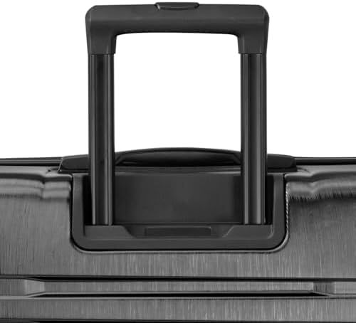 Valise de voyage rigide et robuste en polycarbonate Boren de U.S. Traveler, avec 8 roulettes pivotantes et poignée en aluminium, noire, format cabine (grande capacité : 76 cm). – Image 6