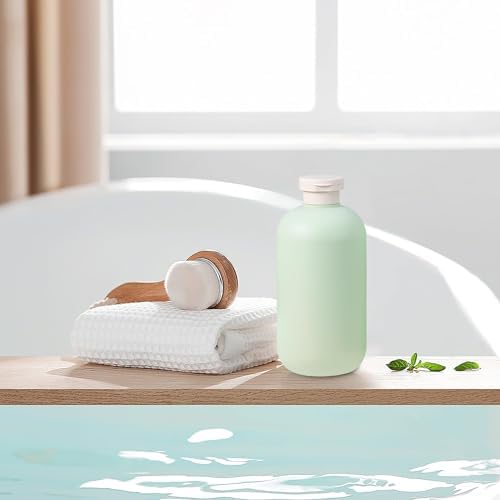 Lot de 4 Flacons Souples de Voyage 200ml,Bouteilles en Plastique Rechargeables avec Bouchon à Rabat,Étanches Pliable et Portables pour Shampooing, Lotion, Crèmes,Parfait pour Voyage(bleu et vert) – Image 5