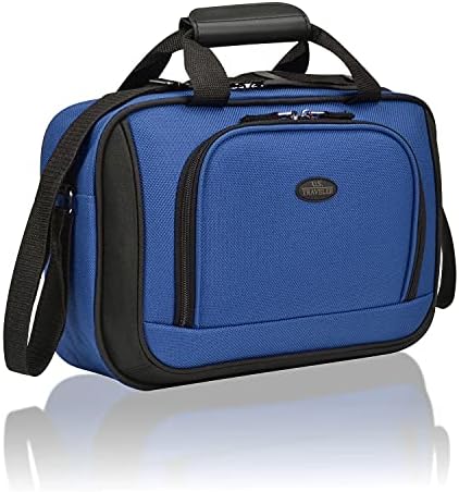 Valise cabine légère U.S. Traveler Rio, 50 cm, souple, extensible, durable, pour affaires et voyage, bleue, lot – Image 4