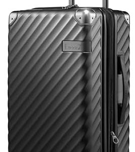 Valise rigide extensible en polycarbonate, 20 pouces, anthracite métallisé, avec roulettes pivotantes LUGGEX
