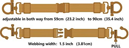 Sangles de bagage utilitaires réglables Seibertron, accessoires de sac de voyage conçus pour le sac à dos Falcon Molle, adaptés aux valises de grande ou petite taille, avec boucle à dégagement rapide, noir – Image 2