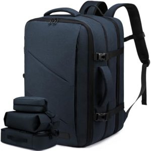 LOVEVOOK Sac à Dos De Voyage Cabine Avion, Sac à Dos Travail Homme Femme, Sac à Dos Ordinateur 15,6 Pouces, Grand Bagage à Main Imperméable 30L Travel Backpack Sac Bleu