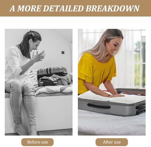 Bieiyhe Lot de 9 Sac Organisateur Valise, Pochette Rangement Valise Organiseurs de Bagages de Voyage, Packing Cubes for Travel, Compartiment Valise Organisation, Suitcase Organizer Imperméable, Beige – Image 4