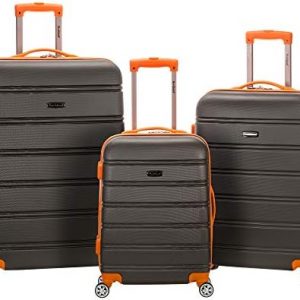 Valises rigides extensibles Rockland Melbourne avec roulettes pivotantes, anthracite, lot de 3 (20/24/28)