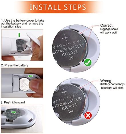 MYCARBON Pèse Bagage Valise Electronique Balance Portable Max 50Kg/110Lb(LB,g,Oz,kg) Fonction Tare Verrouillage Poids Pile Fournie pour Voyage/Poste/Shopping – Image 5