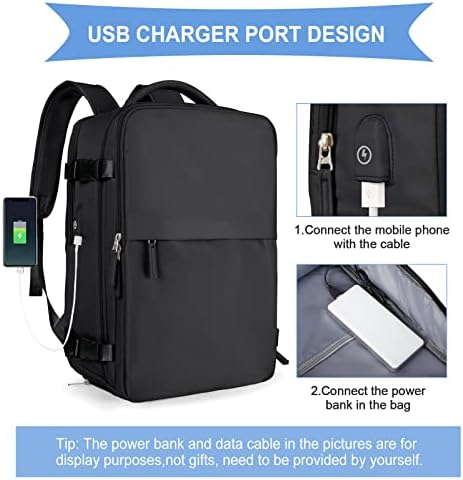 SZLX Sac à Dos Voyage Cabine Avion 45x36x20 pour Easyjet 30L Bagage Cabine Grande sous Siège Bagage à Main 45x36x20 Femme Sac à Dos Homme Travail Imperméable pour Ordinateur Portable 15,6 Pouces – Image 6