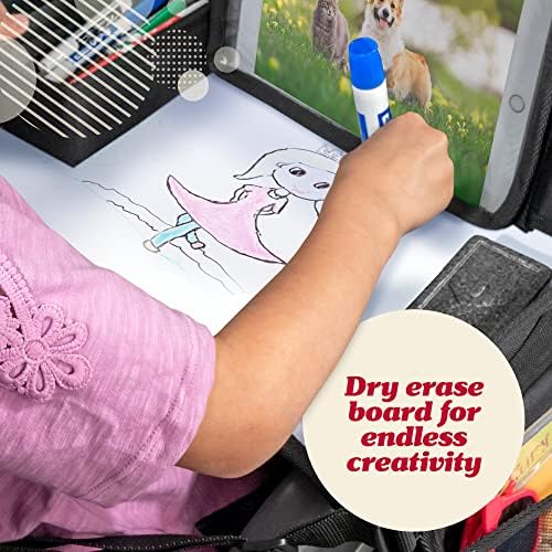 Plateau de voyage Lusso Gear pour siège auto, plateau de voyage pour siège auto, plateau pour genoux pour avion, accessoires de bureau pour enfants, plateau de table pour siège auto pour activités de voyage (Licorne) – Image 6