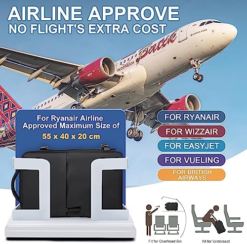 SZLX Sac à Dos Voyage Cabine Avion 45x36x20 pour Easyjet 30L Bagage Cabine Grande sous Siège Bagage à Main 45x36x20 Femme Sac à Dos Homme Travail Imperméable pour Ordinateur Portable 15,6 Pouces – Image 2