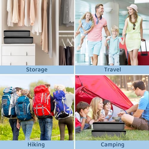 Otauoaea Organisateur Valise, Lot de 8 Rangement Valise Organisateur de Bagage pour Voyage, Sacs Rangement de Valise Voyage, Packing Cubes for Travel pour Vêtements, Chaussures et Cosmétiques, Gris – Image 7