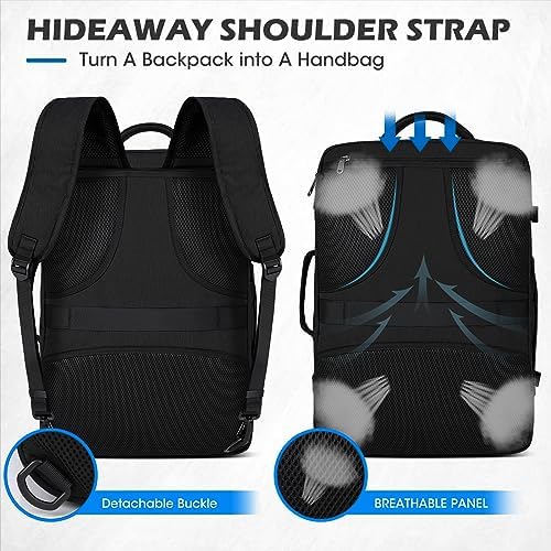 Lubardy Sac à Dos Cabine Avion Sac à Dos de Voyage Homme Imperméable Sac à Dos Bagage à Main Grand Sac à Dos pour Ordinateur Portable 17,3 Pouces 40L – Image 5