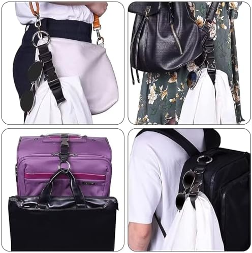 Runrayay Sangle de bagage pour veste, sangles de bagage, ceintures de valise, accessoires de voyage, gardez les mains libres et transportez facilement vos bagages supplémentaires, noir – Image 4