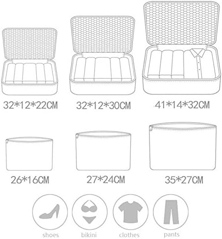 NOVAGO Ensemble Complet de différents Sacs, organisateurs de Valise et Voyage (Leopard) – Image 4