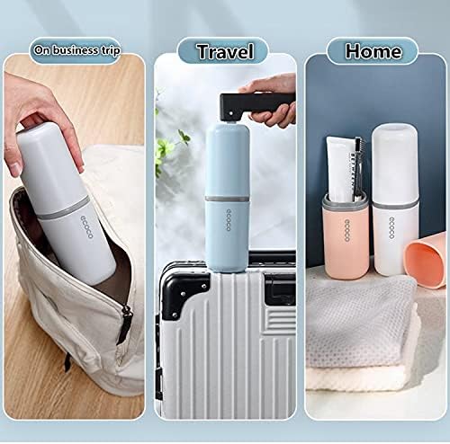 Meiyijia Ensemble de gobelets à Eau de Voyage, Porte-Brosse à Dents et Dentifrice, Convient pour Le Camping, Les Voyages, Les Voyages d'affaires, Rose – Image 8
