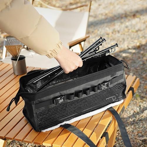 Sac de rangement pour accessoires de camping, sac de transport pour piquets de tente, sac de rangement polyvalent, organisateur d'équipement de camping, sac de rangement pour randonnée, sac de rangement pour pique-nique, rangement d'accessoires de voyage, matériel de pêche – Image 7