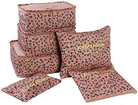 NOVAGO Ensemble Complet de différents Sacs, organisateurs de Valise et Voyage (Leopard) – Image 5